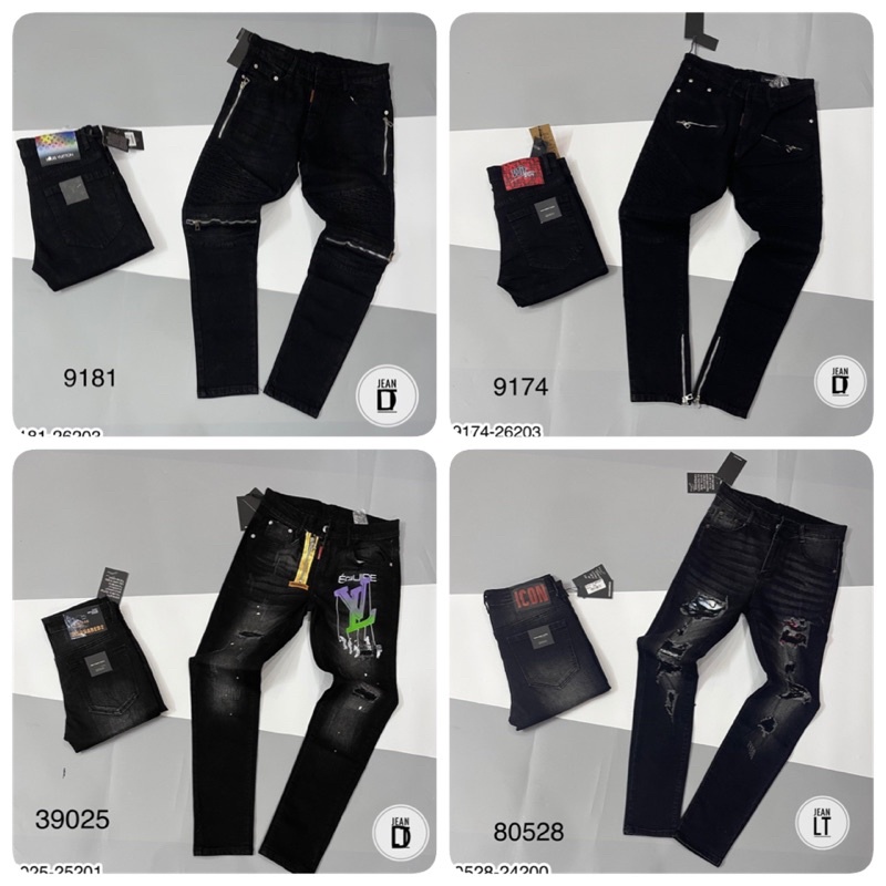 Quần Jean Nam Khoá Gối - Quần Bò LV Khoá Lệch Cho Nam