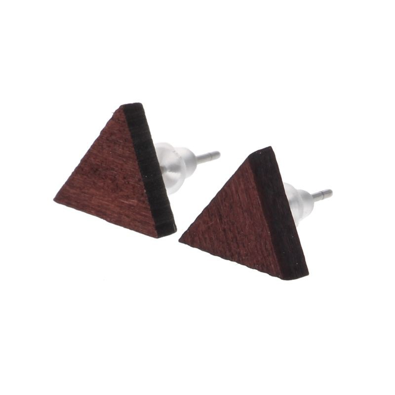 Khuyên Tai Gỗ Hình Tròn / Trái Tim / Thánh Giá Thời Trang