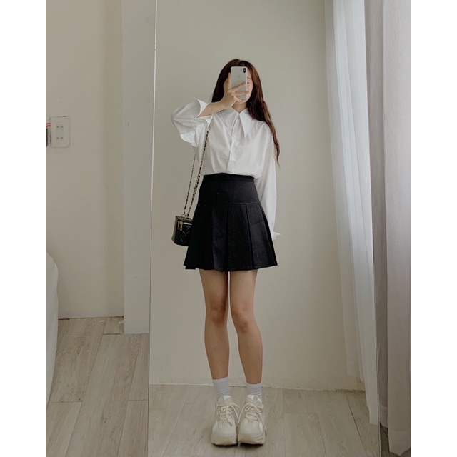 Áo sơ mi cổ nhọn 777