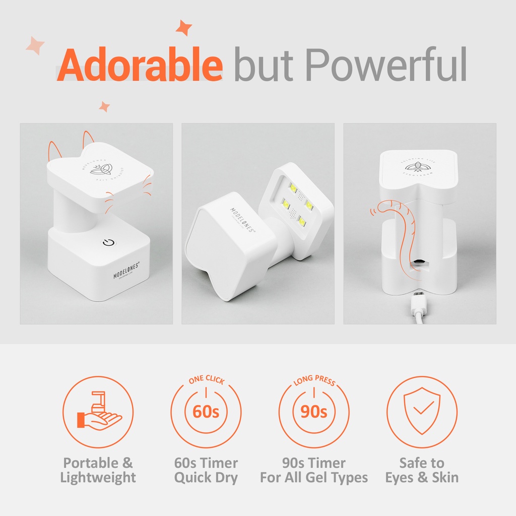 Đèn LED UV MODELONES 8W làm khô móng