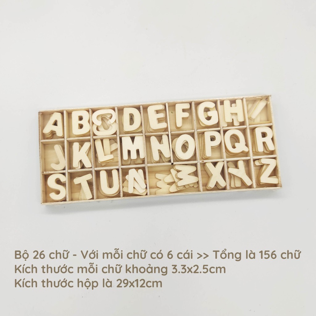 Bộ 26 Chữ Cái (1 Hộp 156 chữ)