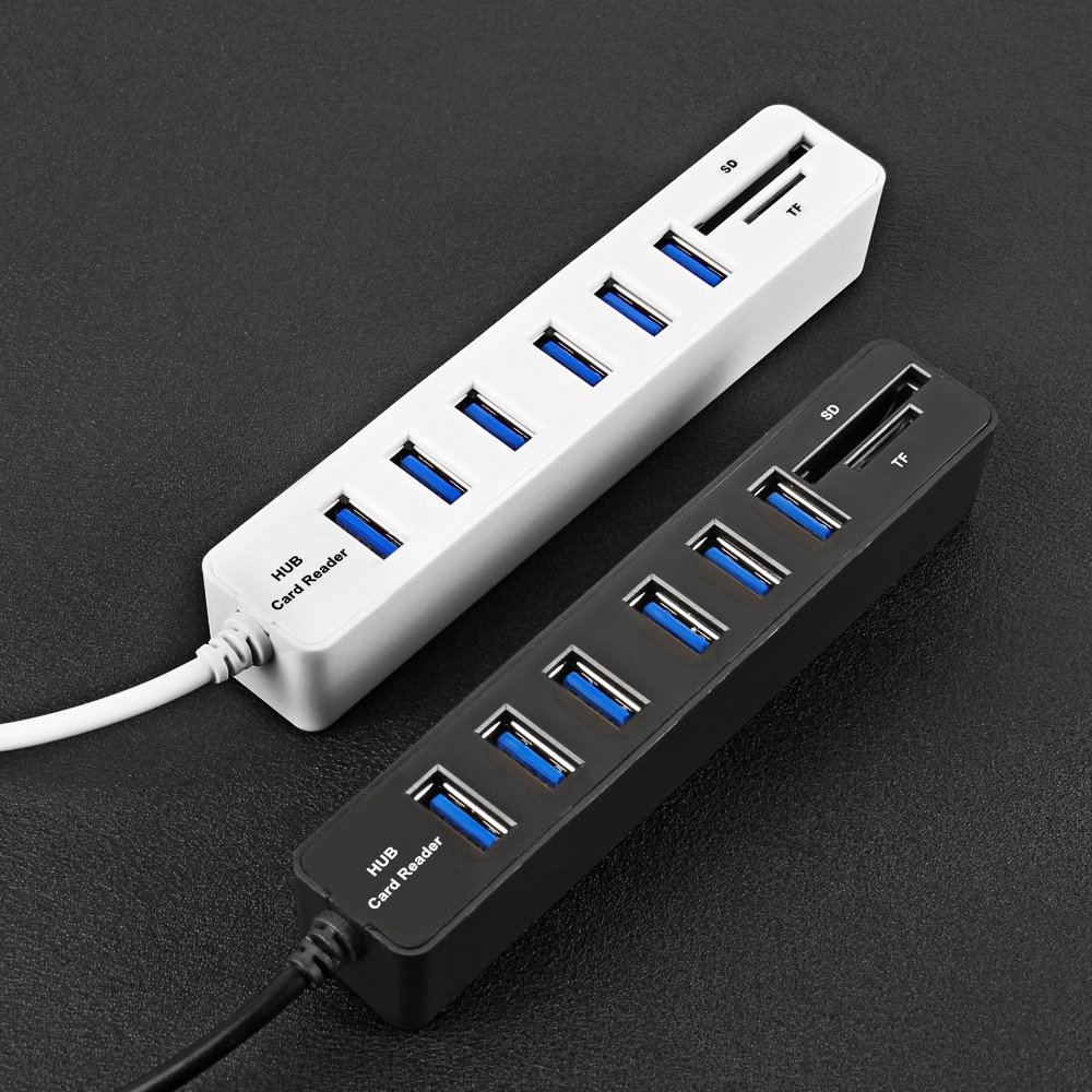 Bộ chia 6 cổng USB 2.0 tích hợp đầu đọc thẻ nhớ SD / TF