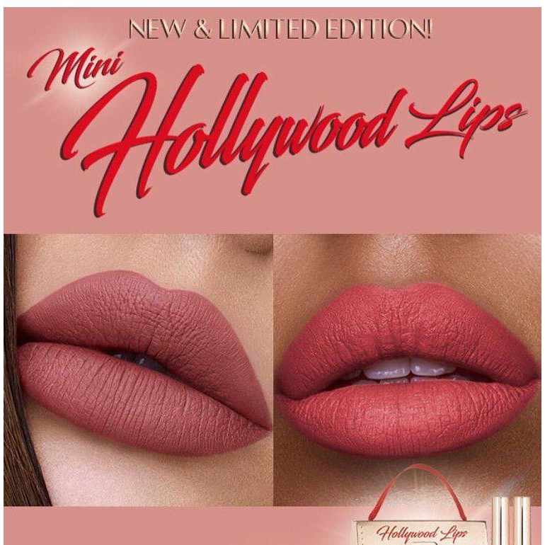 Set 2 Son Kem Lì- Charlotte Tilbury Mini Hollywood Liquid Lipstick Charms 2 x 1.2ml