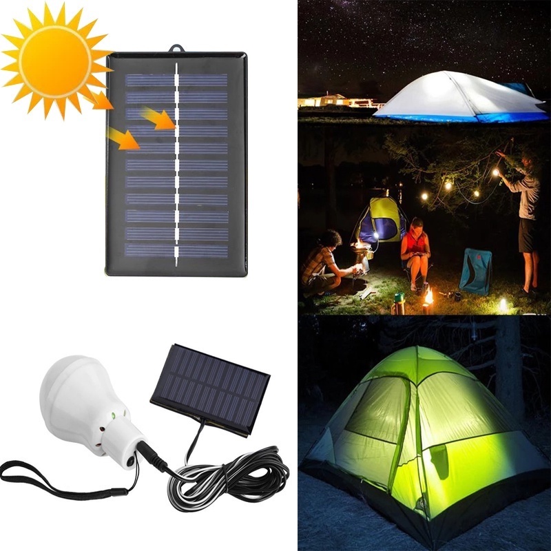 Bóng Đèn LED Năng Lượng Mặt Trời 480Lm Có Thể Sạc Lại Tiện Dụng Cắm Trại Ngoài Trời