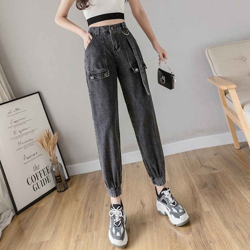 [ORDER TMALL 144 ] Quần Jeans Ống Bo Túi Hộp Mẫu Mới Nhất 2021