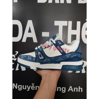 Giày thể thao lv xanh trắng