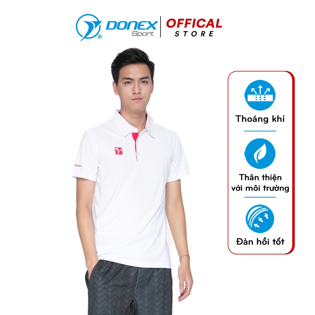 Áo Thể Thao Nam Có Cổ DONEXPRO Form Classic, Logo In Tinh Tế Trước Ngực, Chất Poly Thoáng Mát MC-9006