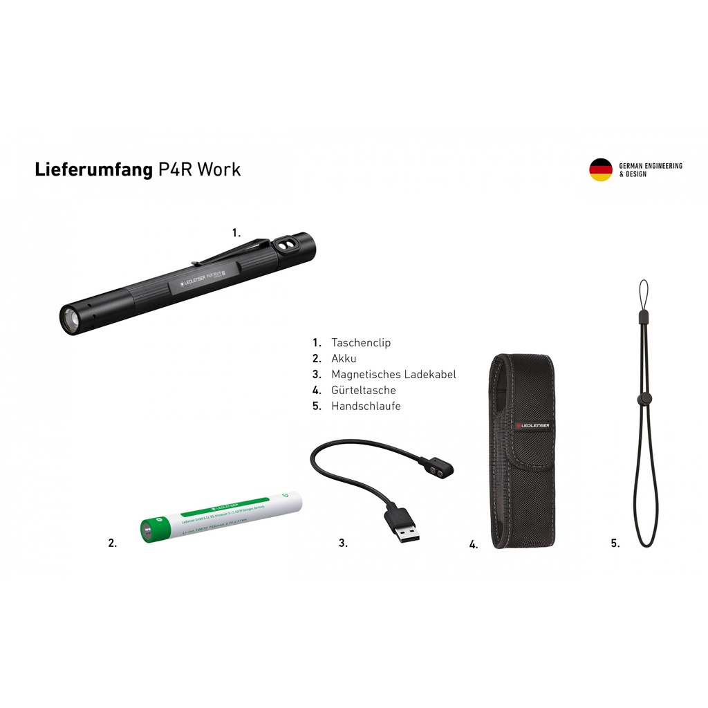 Đèn Pin Bỏ Túi LEDLENSER P4R Work - 170 Lumens
