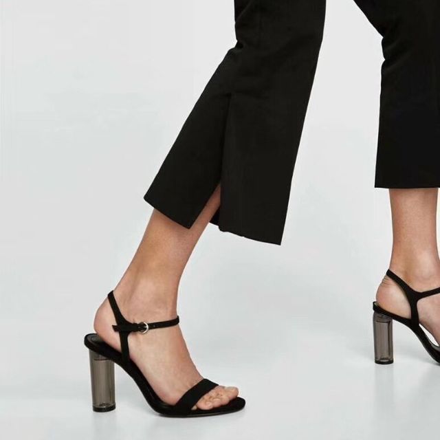Giày sandals quai ngang gót trụ trong 7p