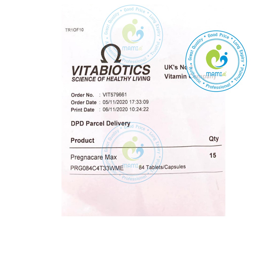 Vitamin bầu  bổ sung dinh dưỡng cho bà bầu và mẹ sau sinh Pregnacare Max, UK