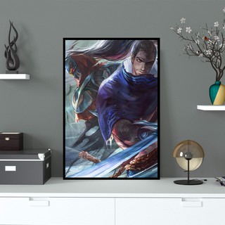 Tranh Treo Tường Yasou và Zed Trong Liên Minh, Chất Liệu Canvas