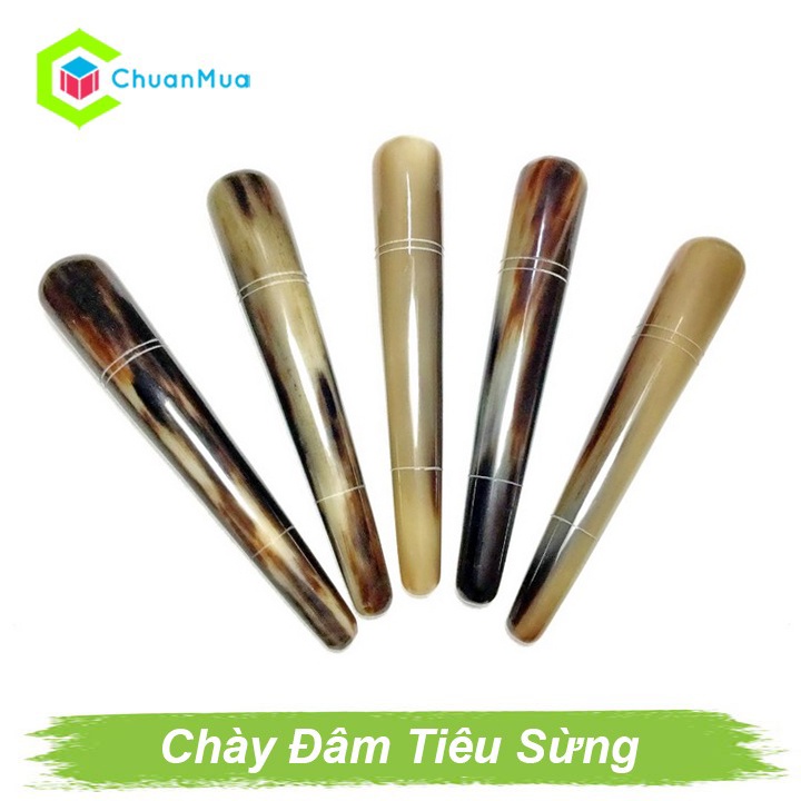 Chày Đâm Tiêu Sừng Trâu Dụng Cụ Diện Chẩn (Chày Day Ấn Huyệt, Massage Vai Gáy, Dùng Cùng Cao Xoa Tăng Hiệu Quả,...)