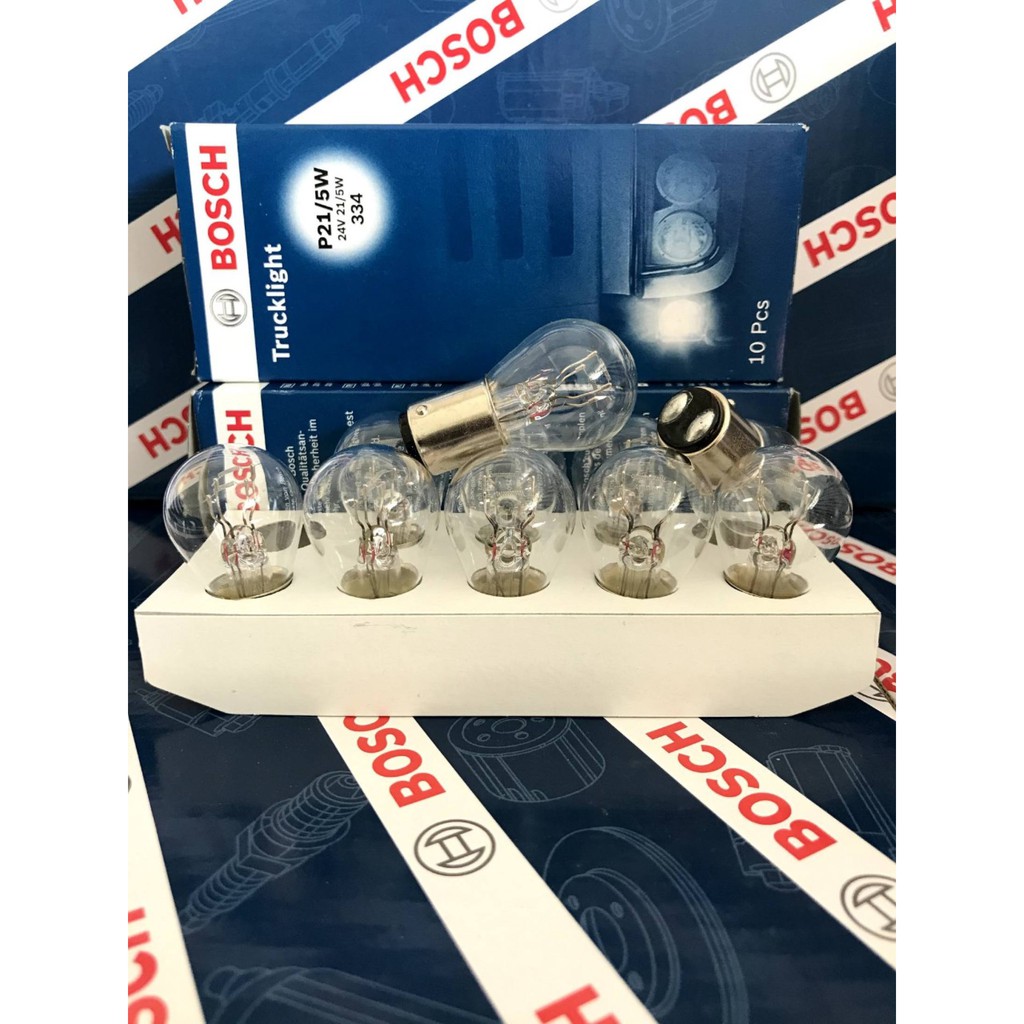 Bóng Đèn Tín Hiệu Cho Xe Tải Bosch P21/5W 24V 21/5W - Bóng 2 Tim