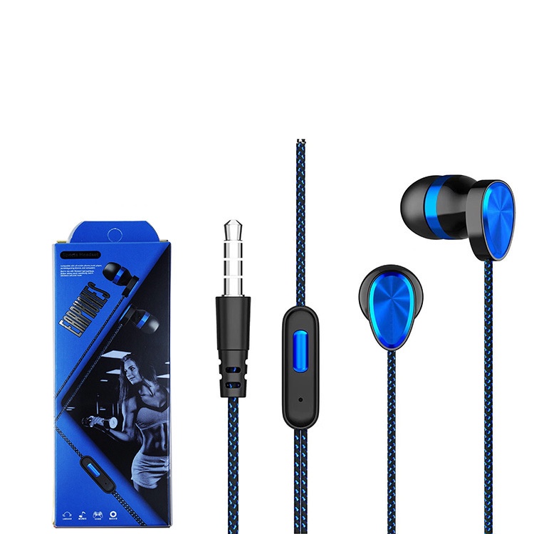 Tai Nghe Có Dây Thể Thao Nhiều Màu Jack 3.5mm Âm Thanh HIFI Siêu Trầm Tương Thích Các Dòng Điện Thoại Và PC