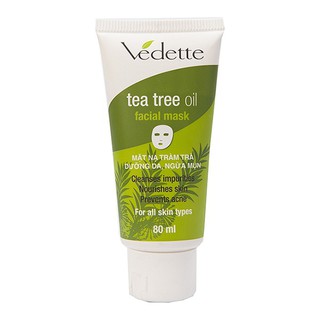 Mặt Nạ Tràm Trà Dưỡng Da Ngăn Ngừa Mụn Vedette Tea Tree Oil Facial Mask 80ml