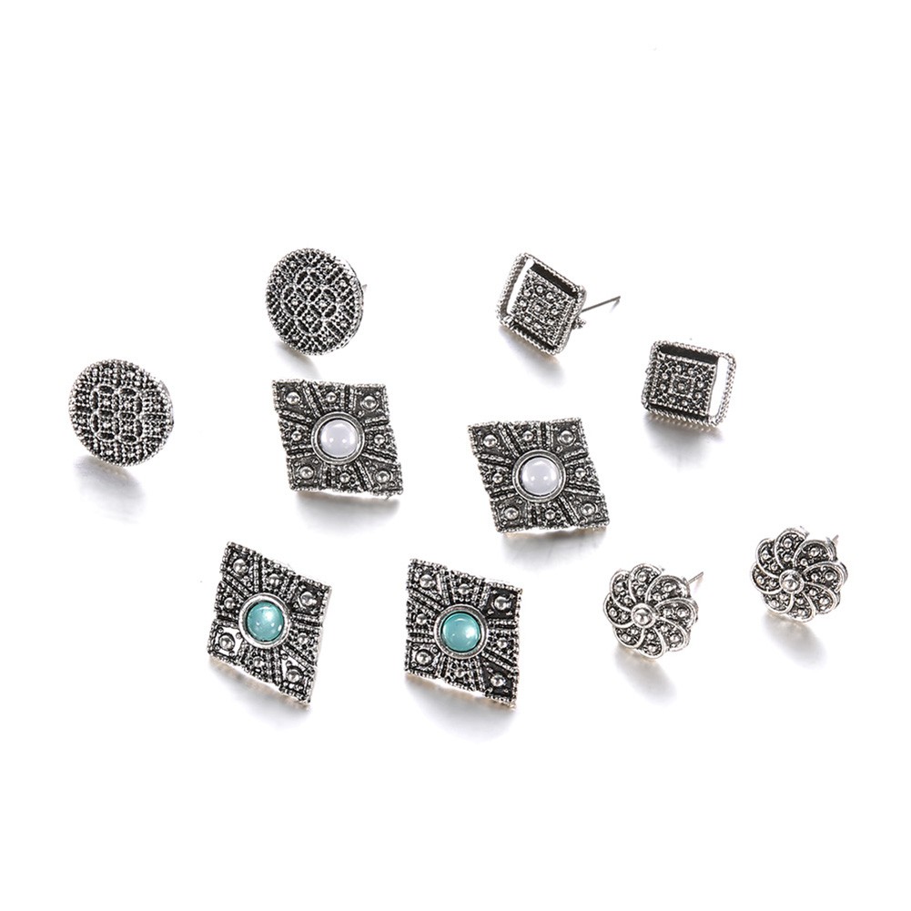 Set 5 Đôi Khuyên Tai Phong Cách Bohemia Thời Trang Cho Nữ
