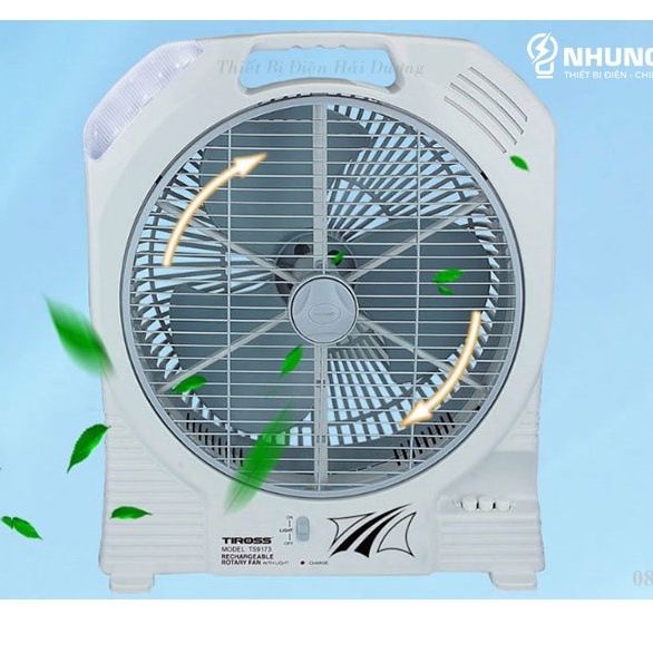 Quạt Sạc Tích Điện - Quạt Tích Điện Melody Fan Dạng Hộp Hai Bình Ắc Quy Sử Dụng Thời Gian 8 Tiếng Đèn Led Siêu Sáng D14