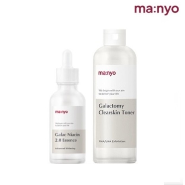 MBC Dòng dưỡng giảm thâm, dưỡng trắng và se khít lcl Manyo Galac niacin 2.0 essence tinh chất và nước hoa hồng