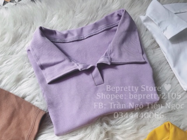 Áo croptop cổ đức (cổ polo) | BigBuy360 - bigbuy360.vn