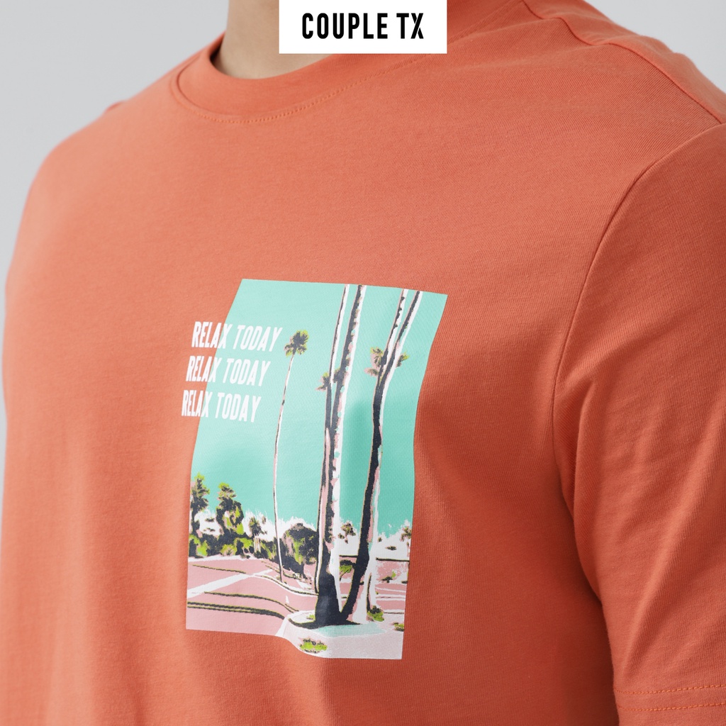 Áo Thun Nam Typo Graphic Happy Today Couple TX MTS 1144