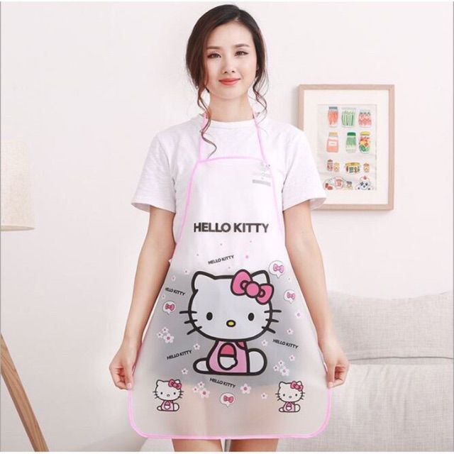 Tạp Dề Nấu Ăn Pha Chế Nylon Chống Nước Cute