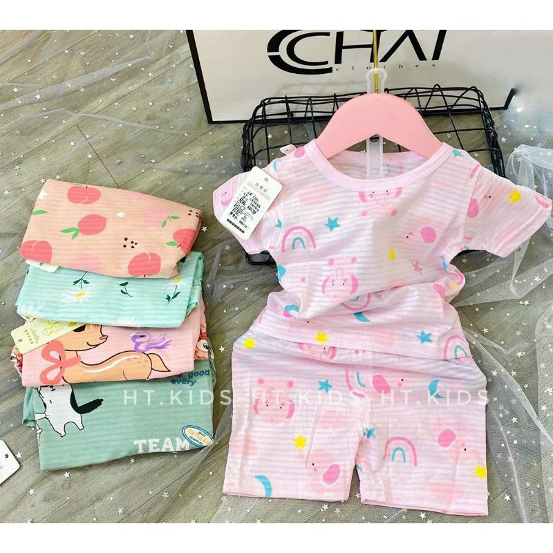 BỘ COTTON TRE CỘC TAY CHO BÉ SZ NHÍ 8-16 KG.