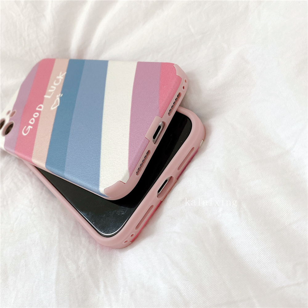 Rainbow Flowers Ốp lưng iPhone 12 Pro Max Case iPhone X XR Xs Max Soft Square Cover