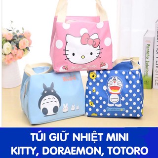 Túi giữ nhiệt mini doremon, kitty giữ nóng hoặc lạnh