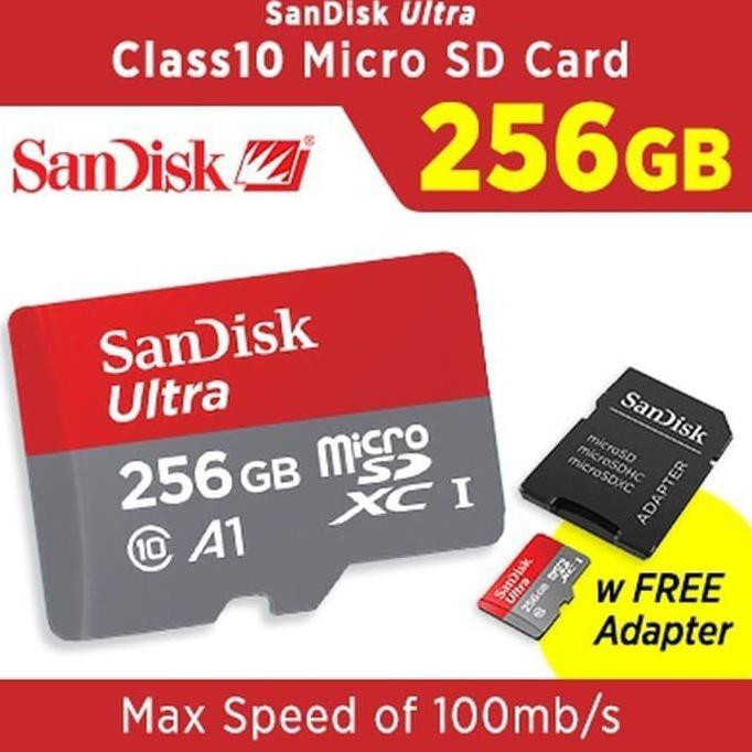 Thẻ Nhớ Micro Sd Sandisk Ultra 100mbps 256gb 128gb 64gb 32gb A1 Class 10