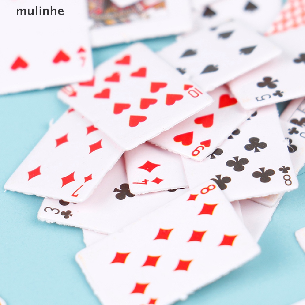 Bộ Bài Mini Dễ Thương Cho Nhà Búp Bê Tỉ Lệ 1: 12