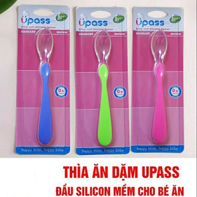 (Made in Thailand) Thìa ăn dặm silicon siêu mềm 1 cái Upass UP3019N