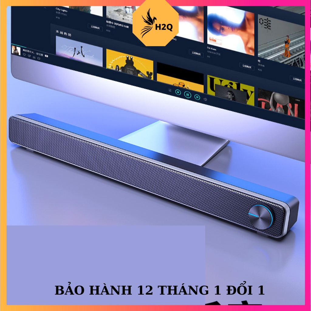 Loa máy tính Sada V-195, Loa ti vi âm thanh vòm 3D Siêu Trầm Sống Động Có Đèn Led Âm Bas To Cực Chuẩn