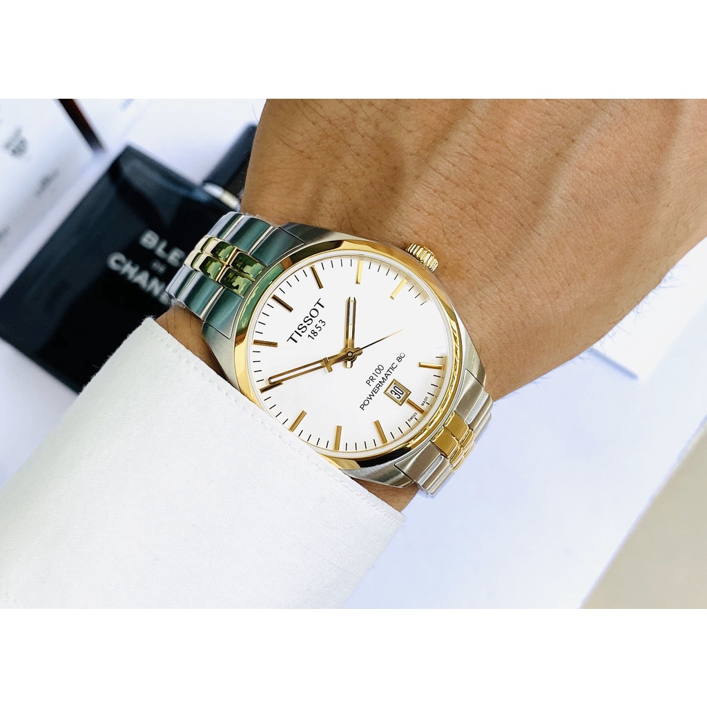 Đồng Hồ Nam TISSOT Automatic PR100 DemiGold - T101.407.22.031.00 Chính Hãng Tặng Dây Da Cao Cấp