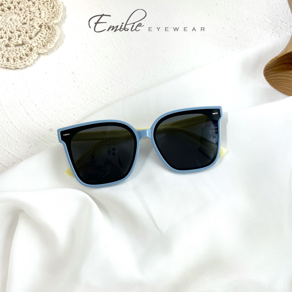 Gọng kính râm cho bé nhiều màu siêu xinh, nhựa dẻo mắt chống Uv400 Emilie eyewear phụ kiện thời trang