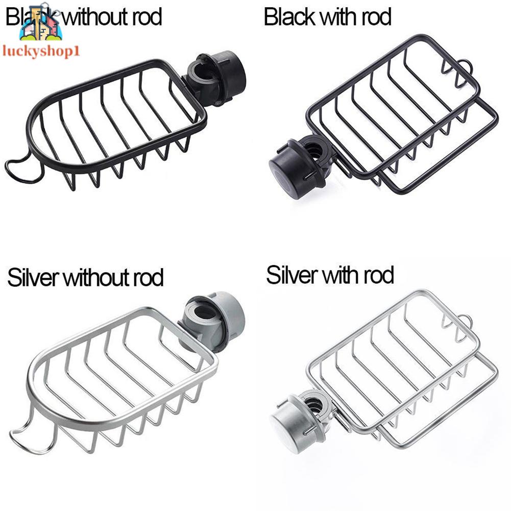 Chảo nhôm tiện lợi và Rag Rack Không gian nhôm thoát nước Rổ đựng vòi nhà bếp Không có đục lỗ Chậu rửa Giá đỡ bằng bọt biển Giá lưu trữ