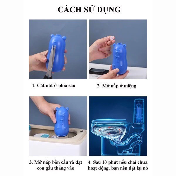 Lọ tẩy bồn cầu hình con lợn khử mùi diệt khuẩn