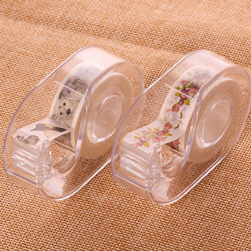 Dụng Cụ Cắt Băng Keo Dán Chất Liệu Nhựa Màu Trong Suốt 1.5cm