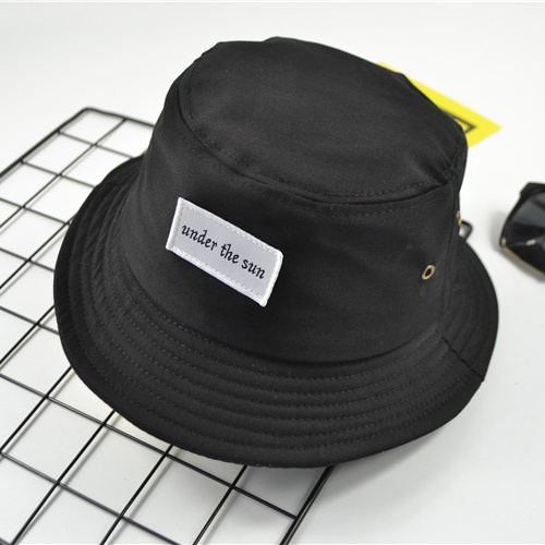 Mũ bucket vành tròn nam, nữ thêu chữ Under the sun, nón tai bèo chất đẹp nhiều màu - B24