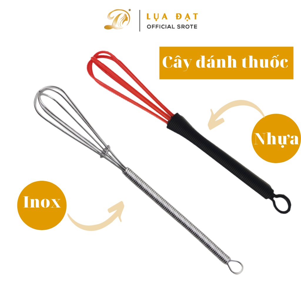 (Giá Sỉ Salon) Cây Trộn Thuốc Nhuộm Tóc Que Đánh Màu Nhựa Và Inox Chuyên Nghiệp Cho Salon