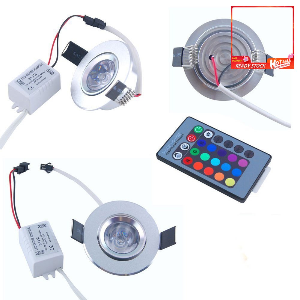 Đèn Led 3w Rgb Gắn Trần Nhà Trang Trí Phòng Khách / Phòng Ngủ