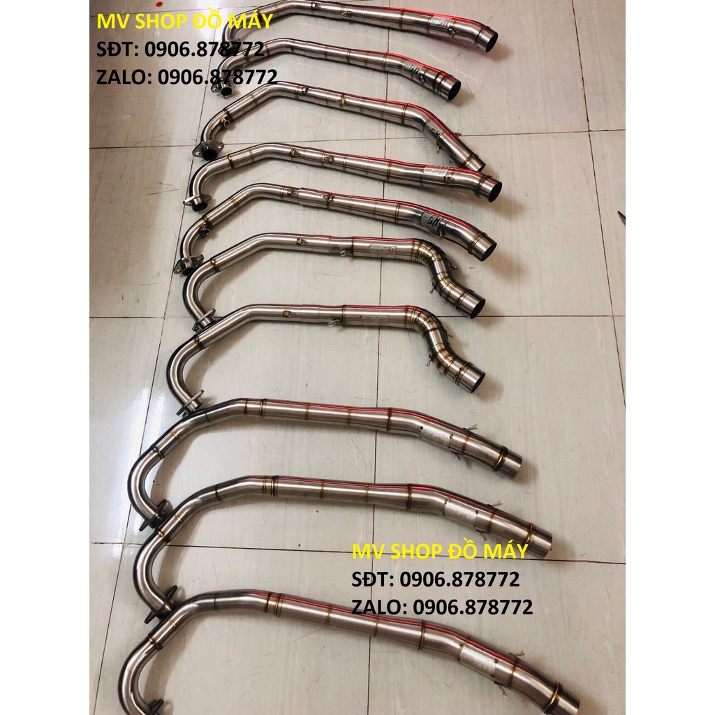 Cổ pô R8 đủ kích cở dành cho EX135/EX150/WINNER SONIC. Tặng Kèm 2 Lò Xo treo PÔ