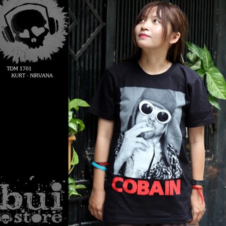 [Mã BUIS45K giảm 45k] Áo Rock band tee phông / thun Nirvana - Kurt Cobain TDM 1701