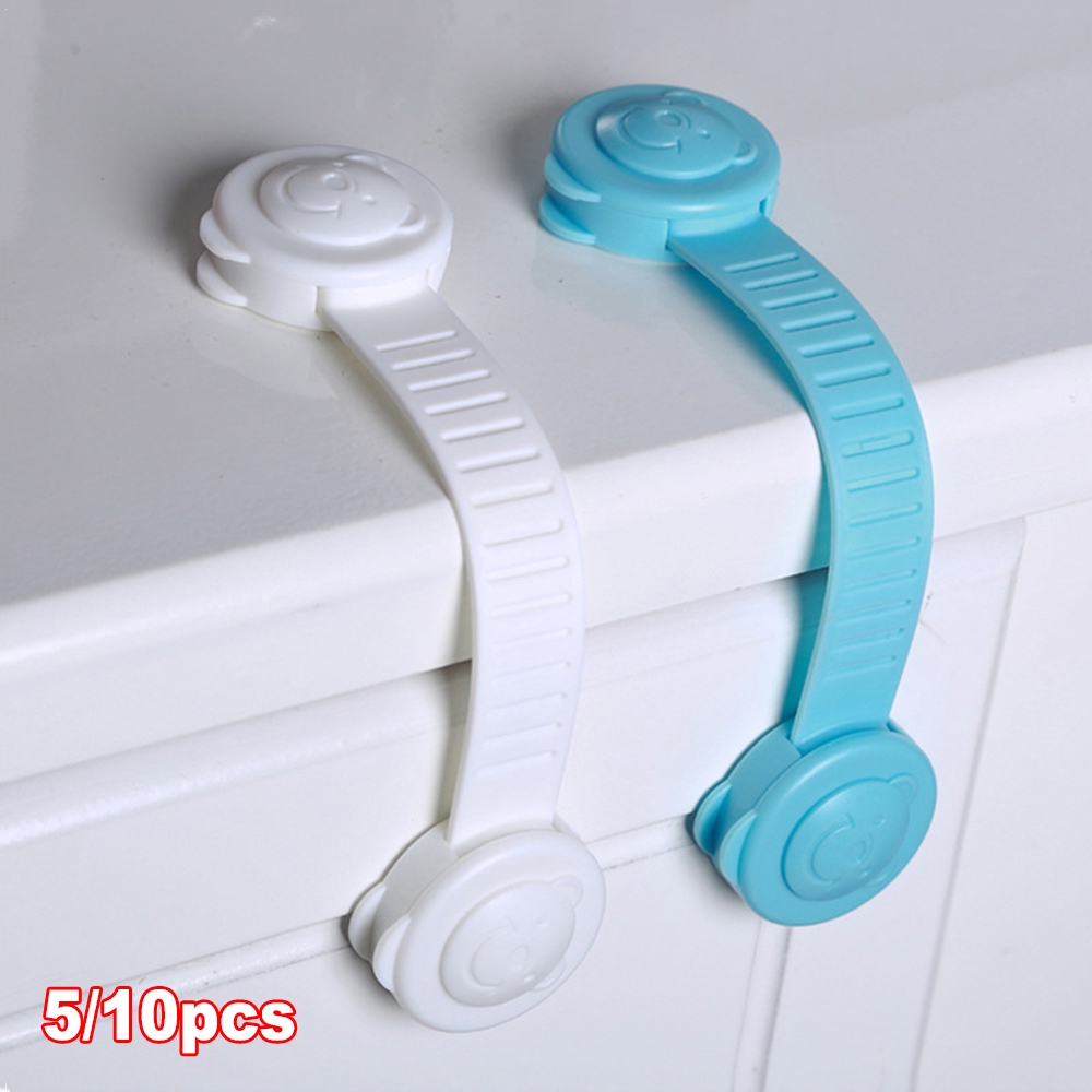 5/10 khóa bằng nhựa gắn cửa tủ lạnh bảo vệ an toàn cho bé