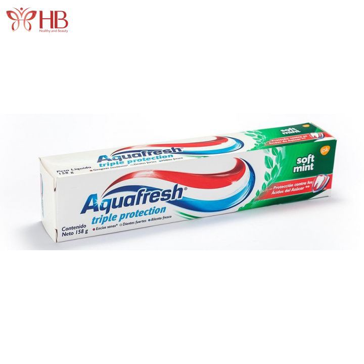 Kem đánh răng Aquafresh 140g Nhật Bản ngăn ngừa sâu răng hơi thở thơm mát