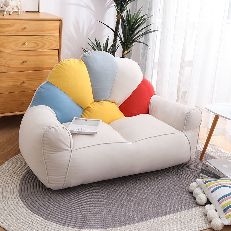 Ghế sofa lười tatami bean bag phòng ngủ ♗Ghế sofa lười tatami căn hộ nhỏ phòng ngủ phòng ngủ tập thể net màu đỏ giường đ