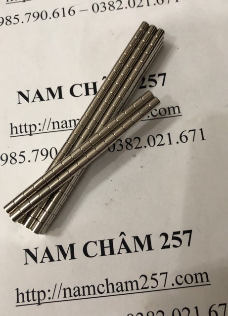 Nam Châm trắng 4x5mm, loại nam châm viên đất hiếm lực hút mạnh.