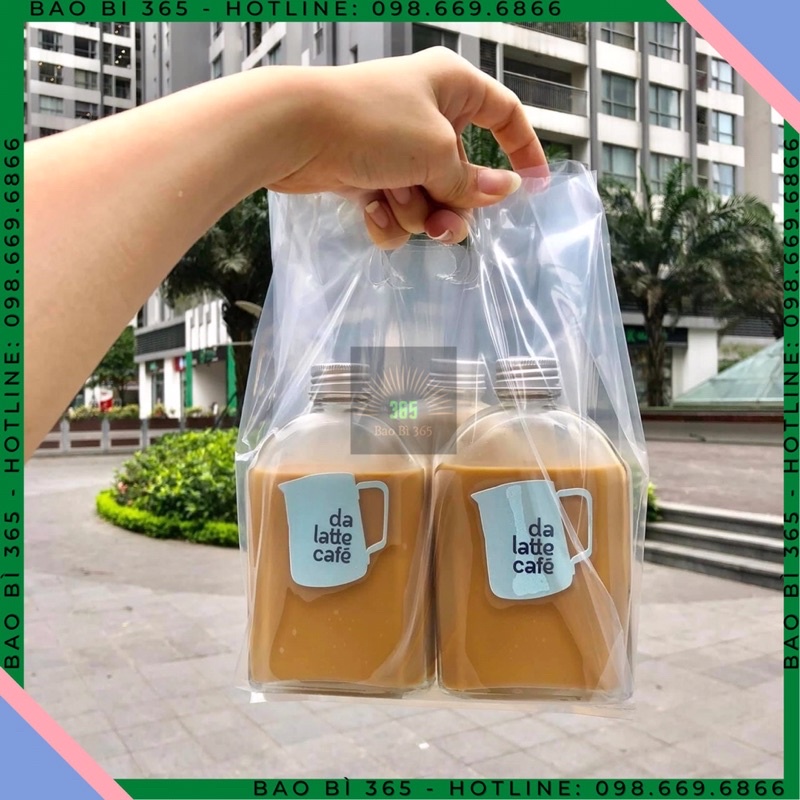 ☎️ 0,5KG - 1KG💥TÚI ĐỰNG 2 CỐC CÓ VÁCH NGĂN💥Túi đựng 2 ly, 2 cốc có ngăn đựng trà sữa, sinh tố, nước ép mang đi. SIÊU ĐẸP