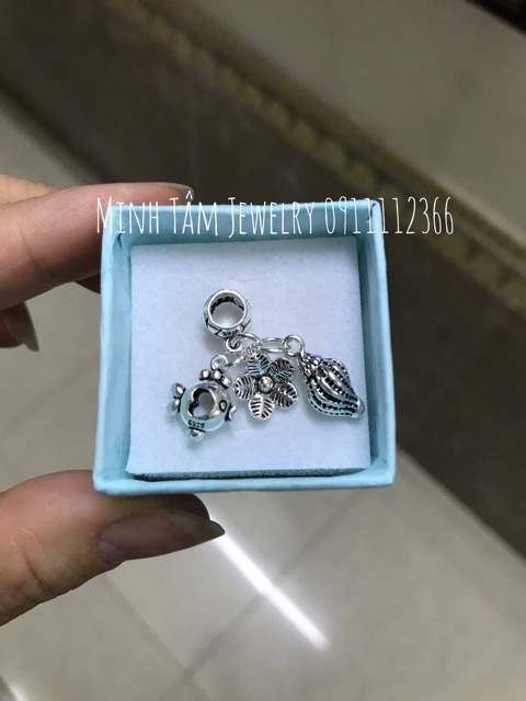 Charm bạc Thái hình Ốc, Hoa,Cá bạc 925 Minh Tâm Jewelry