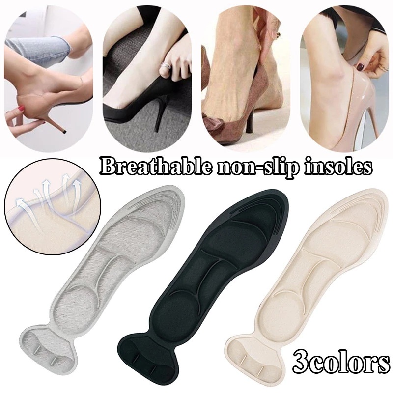 1 cặp miếng lót giày 7D mềm vô hình chống trượt giảm đau và bảo vệ lưng 2 trong 1 cho nữ