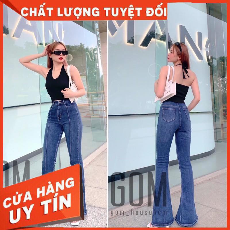 [Mã WASTMAY giảm 15% tối đa 30K đơn 150K] [hình thật] QUẦN JEANS DÀI LOE TRƠN ĐEN- hình thật trải sàn | BigBuy360 - bigbuy360.vn